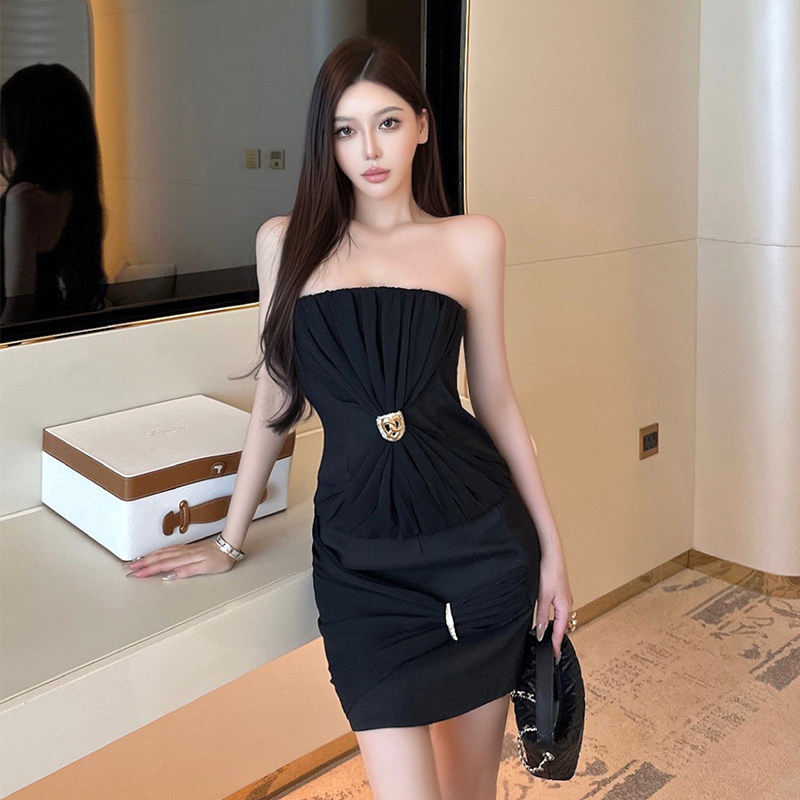 MIMIWU【铂金纱障】休闲套装女一字肩性感抹胸上衣高腰短裙两件套,淘宝优惠券,粉丝福利购,淘宝优惠卷