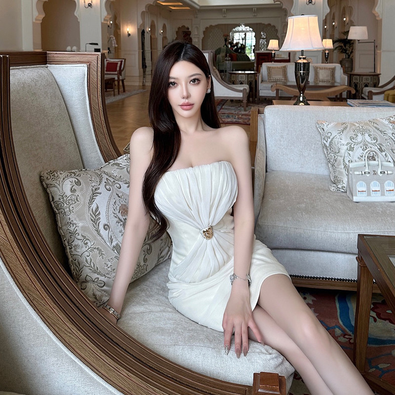 MIMIWU【铂金纱障】休闲套装女一字肩性感抹胸上衣高腰短裙两件套,淘宝优惠券,粉丝福利购,淘宝优惠卷