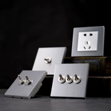 Ретро латунная металлическая световая панель из нержавеющей стали для отеля, переключатель, легкий роскошный стиль