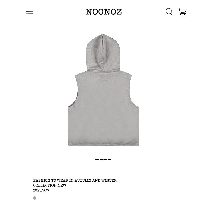 NOONOZ毛绒猫耳朵连帽马甲棉衣男潮牌中性风美式保暖叠穿无袖背心,淘宝优惠券,粉丝福利购,淘宝优惠卷