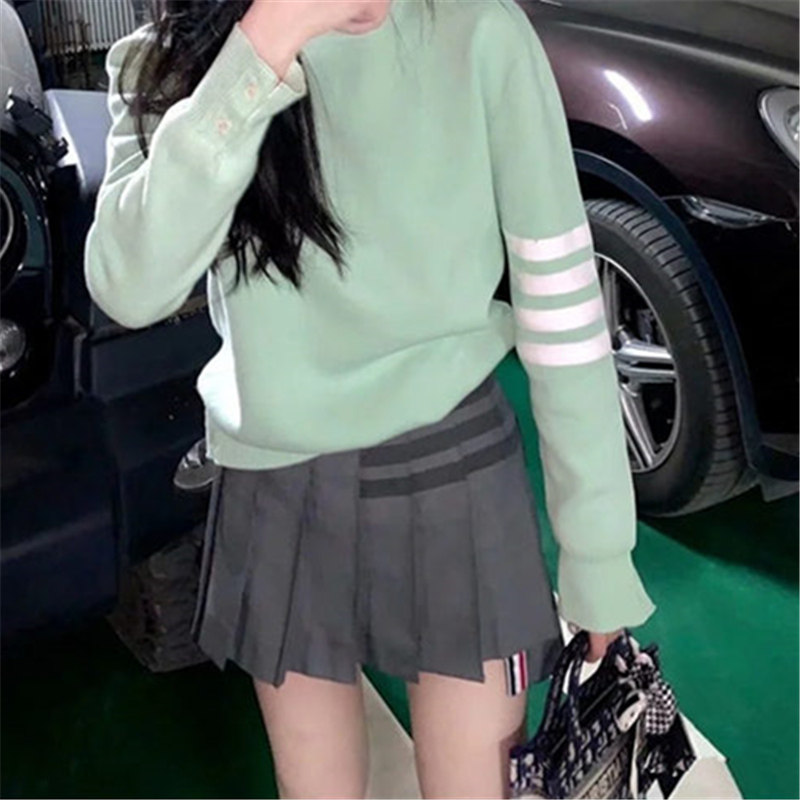 百褶春秋高腰a字裙显瘦西装半身裙 简位半身裙