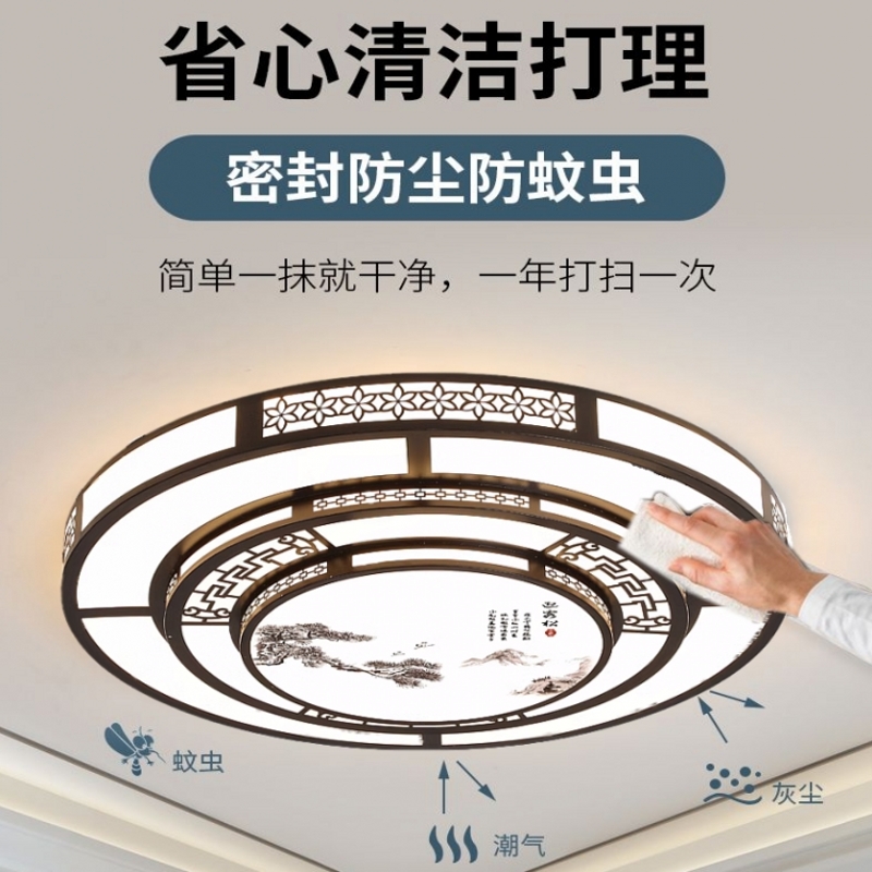 新款客厅灯2023年新款大气宴会厅酒店迎宾厅大灯新中式led吸顶灯1 - 图2