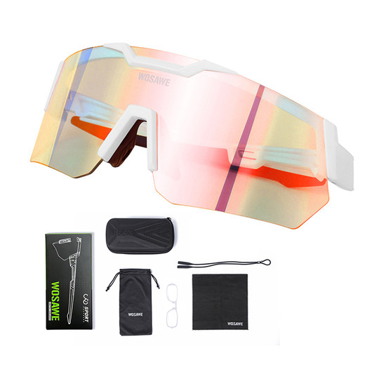 沃萨维公路自行车骑行变色眼镜日夜两用跑步防风山地车近视护目镜