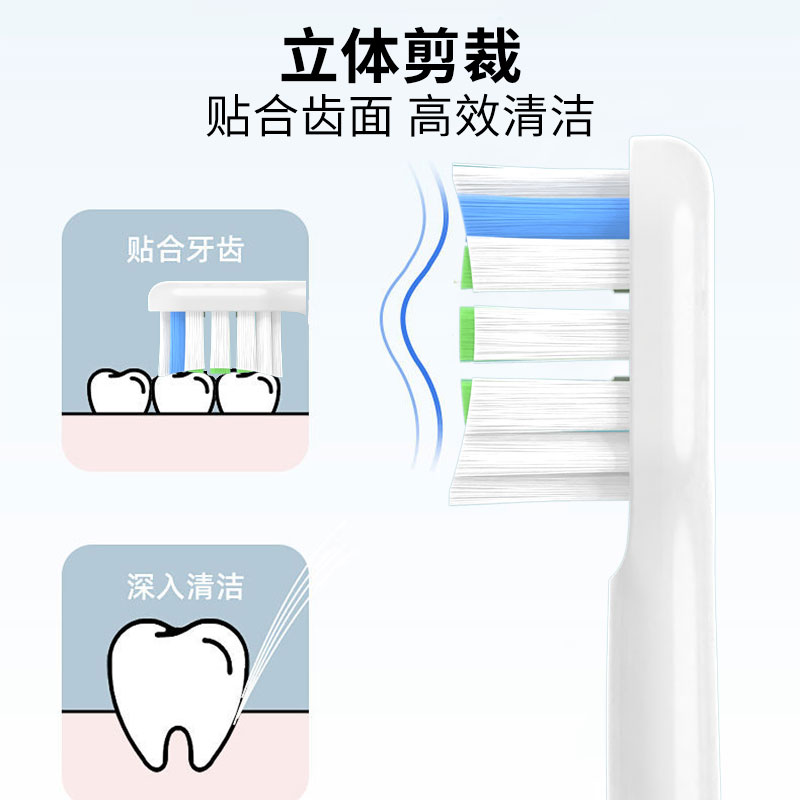 teetips适配小米T301/T302/T501电动牙刷头MES605/608/DDYST01SKS-图1