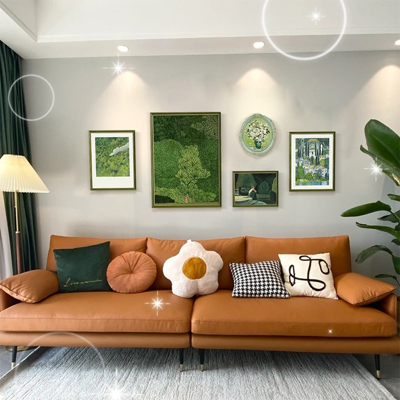 小清新原木风客厅装饰画沙发背景墙挂画现代轻奢绿色壁画风景画,淘宝优惠券,粉丝福利购,淘宝优惠卷