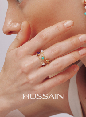 赫生多巴胺宝石抽拉调节女戒