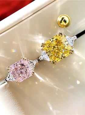 正方形彩钻莫桑石奢华女