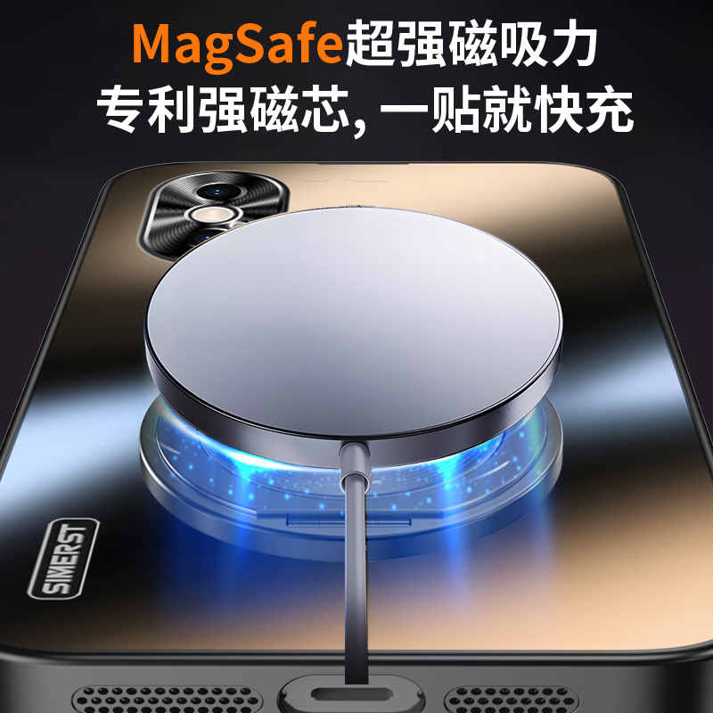 适用苹果x手机壳新款iphonexsmax磁吸支架360°旋转支点苹果xr炫金磨砂防摔xs外壳高级感全包商务男女保护套 - 图2