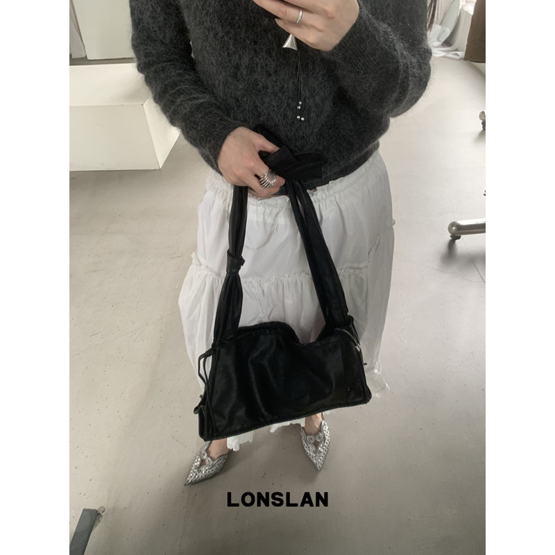 Lonslan BAG 2025NEW 时尚百搭不规则感绑结肩带大容量单肩斜挎包,淘宝优惠券,粉丝福利购,淘宝优惠卷