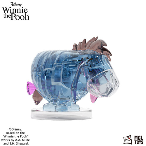 迪士尼小熊维尼水晶积木益智拼装玩具跳跳虎小猪摆件女孩玩偶礼物 - 图1