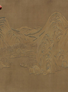 唐代王维万山积雪图名家国画真迹