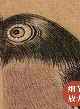 明代陈洪绶《梅花小鸟》花鸟国画