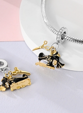 原创新品串珠铜镀银DIY手串潘家珠子指甲油吊饰人物与生活系列