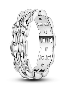 新款绳结状双层许愿骨戒指小众设计铜镀银表链戒指星芒球体戒指