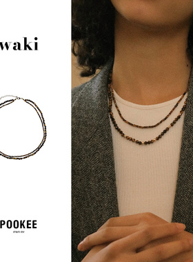 waki双份焦糖项链原创