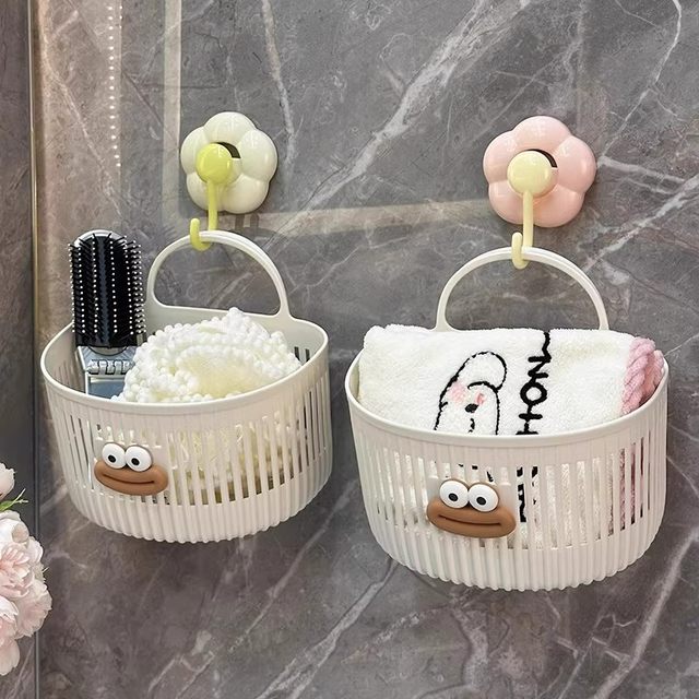 Multifunctional small hanging basket bathroom bathroom abandoned face towel storage basket large storage rack dormitory wall hanging