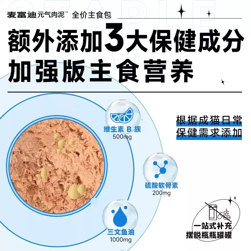 麦富迪猫条全价元气肉泥主食包主食罐头猫咪零食成幼猫湿粮90g*6,淘宝优惠券,粉丝福利购,淘宝优惠卷