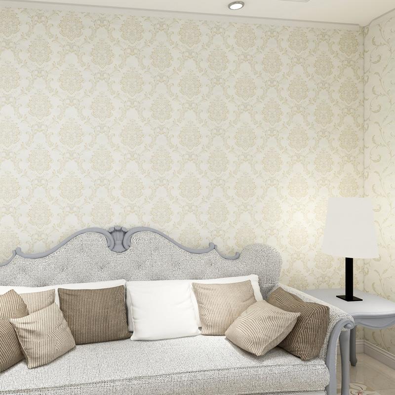 奢华欧式大马士革3D立体卧室AB版无纺布墙布客厅电视背景墙壁纸布