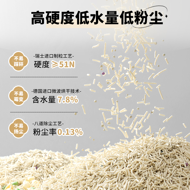 宠贵诺 混合豆腐猫砂膨润土砂2.5公斤装1.5mm除臭无尘10/20包邮6L - 图2