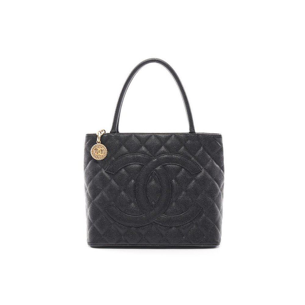 日本直邮中古chanel香奈儿皮手提包 日本中古直购女士包袋