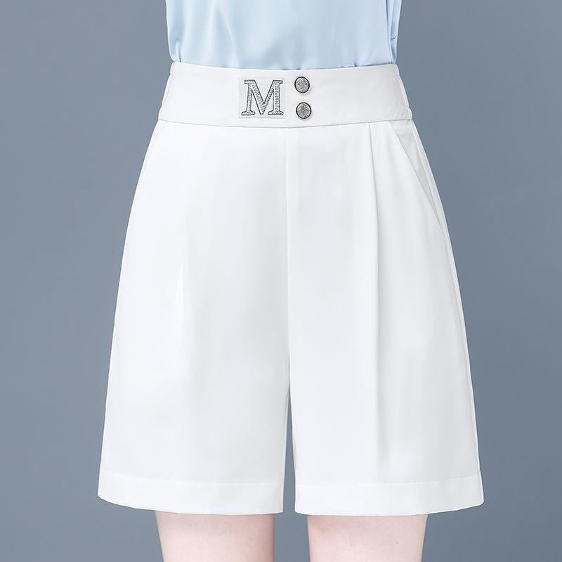 清仓捡漏~夏季薄款冰丝西装短裤女妈妈装高腰直筒宽松a字五分裤子,淘宝优惠券,粉丝福利购,淘宝优惠卷