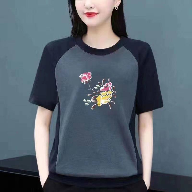 新款纯棉短袖T恤女装夏季大码内搭宽松显瘦印花韩版拼接上衣休闲,淘宝优惠券,粉丝福利购,淘宝优惠卷