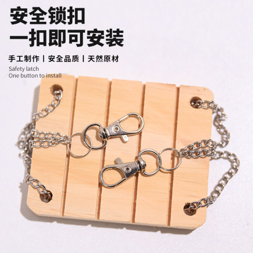 虎皮鹦鹉玩具秋千鸟笼专用吊环笼内配件文鸟牡丹鹦鹉用品秋千内饰 - 图1