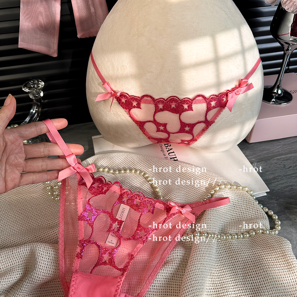 蝴蝶之恋*纯欲美式蕾丝女士红色内裤女2025新款性感低腰三角短裤,淘宝优惠券,粉丝福利购,淘宝优惠卷