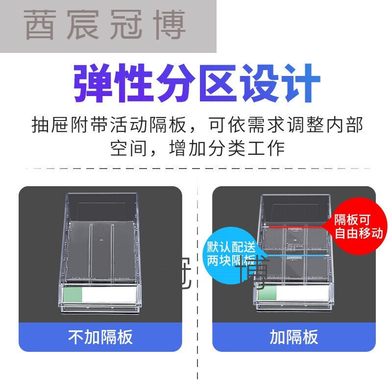 零件柜抽屉式样品储物柜电子元件回单柜五金配件工具收纳柜01蓝色-图1