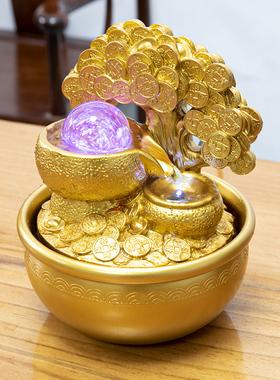 财神爷发财树桌面流水