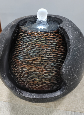 招财客厅流水摆件造景