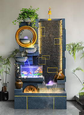 大型流水摆件循环水鱼缸