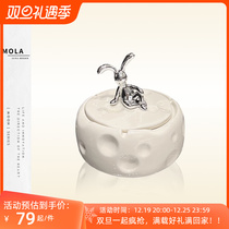 MOLALUNA-Rabbit-ashtray Home Atmosphere Creative Office Smoke-cylinder Advanced sensation -- Cheese Rabbit