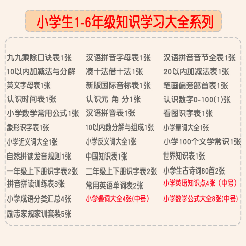 儿童10 20以内的加法加减法口诀表挂图一年级二十数学分解与组成-图3