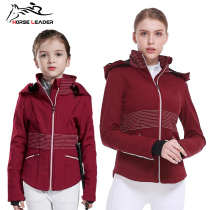 HORSELEADER Children Equestrian Jacket Autumn Winter Gush Warm Equestrian Clothing Thickened Riding Gear Kit