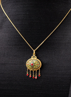 超值 天然和田玉且末蓝厂家镶嵌款吊坠 女款玉石镶嵌挂坠饰品礼物