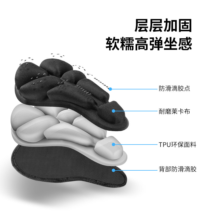 Dynamic bicycle shock absorption, pressure relief, softness and comfort