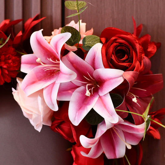 门框仿真角花装饰结订婚房床头客厅布置婚礼庆屋顶墙角花艺套装