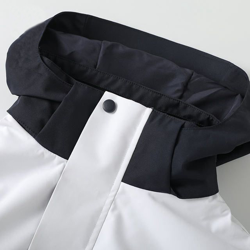 深圳中学生校服秋冬连帽冲锋衣男女同款外套保暖防风防雨校服外套 - 图2