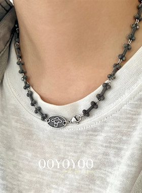 铜镀骨头链条情侣锁骨链百搭项链