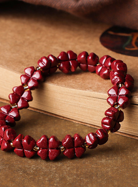 紫金新款全新小佛头手链原创设计富甲天下贝壳钱袋子回纹珠莲花