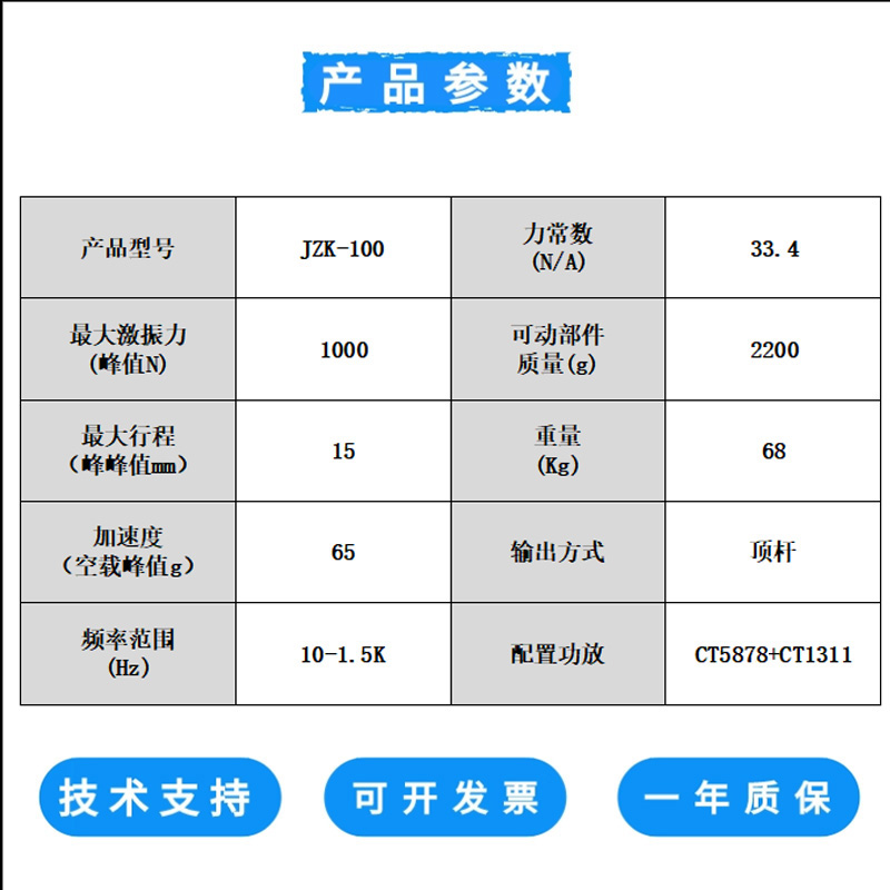 澄科JZK-100电动式模态激振器小型振动台震动源振幅频率调节振动-图1