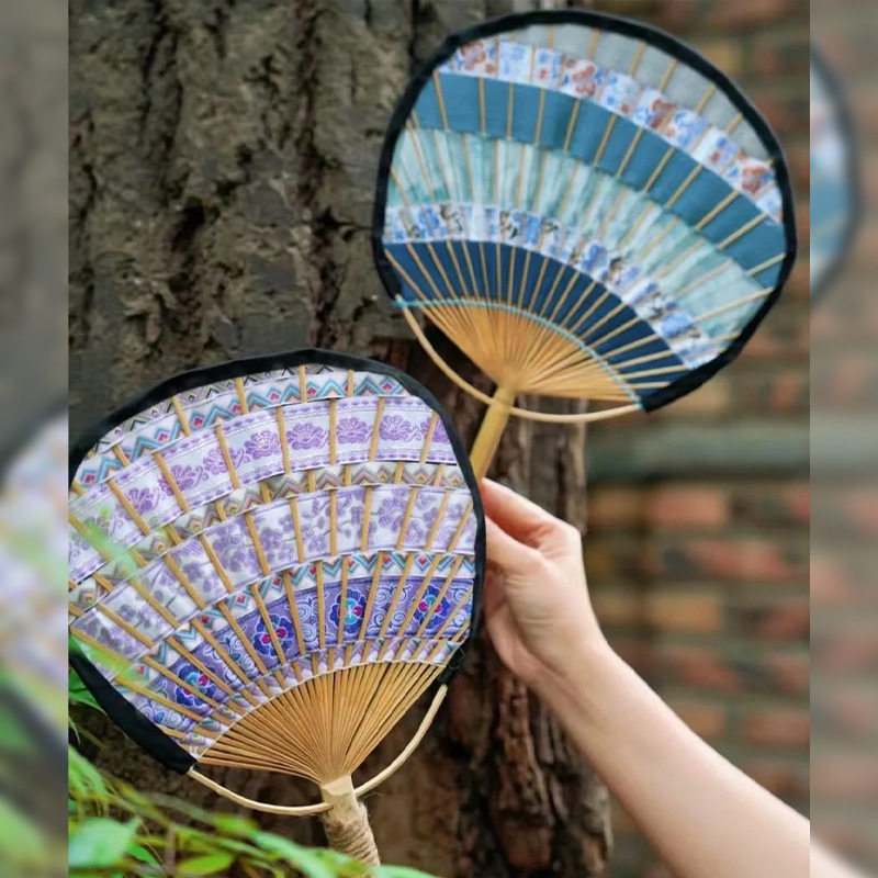 幼儿园非遗手工diy编织扇子骨架壮锦扇子苗族团扇骨架编织材料包,淘宝优惠券,粉丝福利购,淘宝优惠卷