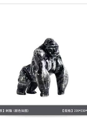 新中式轻奢酒店售楼处雕塑艺术品简约现代抽象透明树脂桌摆件