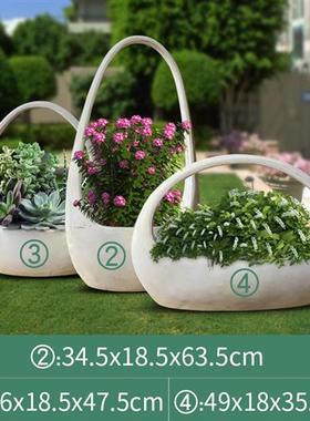 创意玻璃钢花篮雕塑园林景观房地产广场公园庭小区草坪装饰大摆件