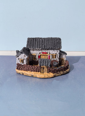 微景观复古小房子模型摆件