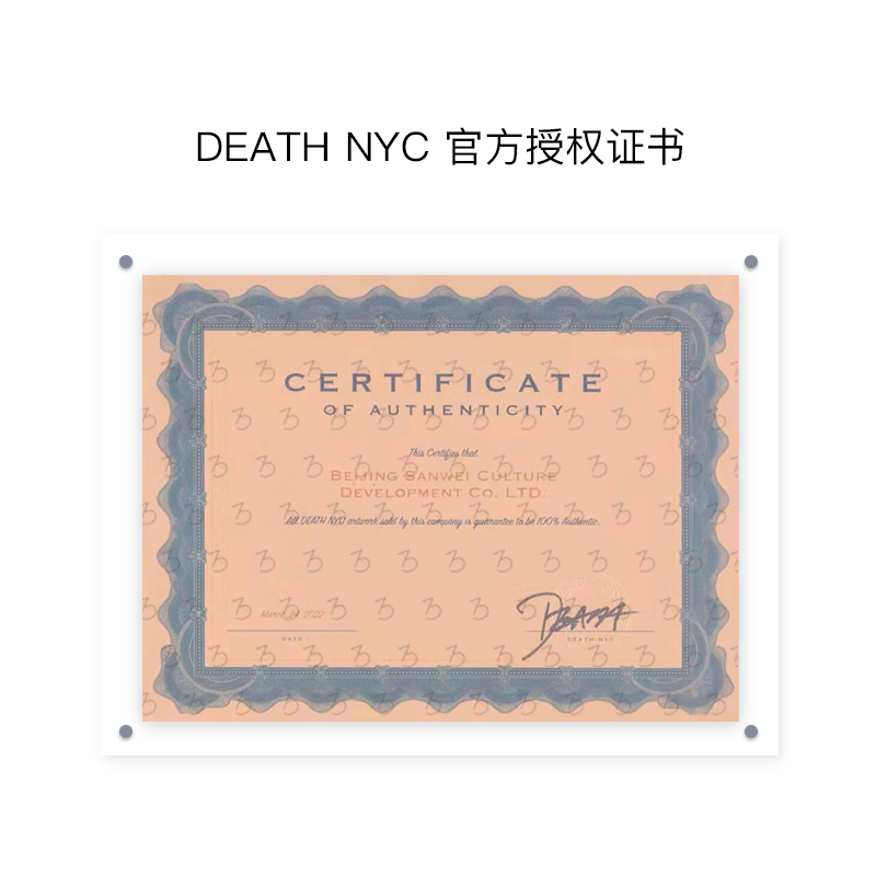 Death NYC米奇治愈装饰画卡通限量亲签潮流版画现代时尚挂画-图2