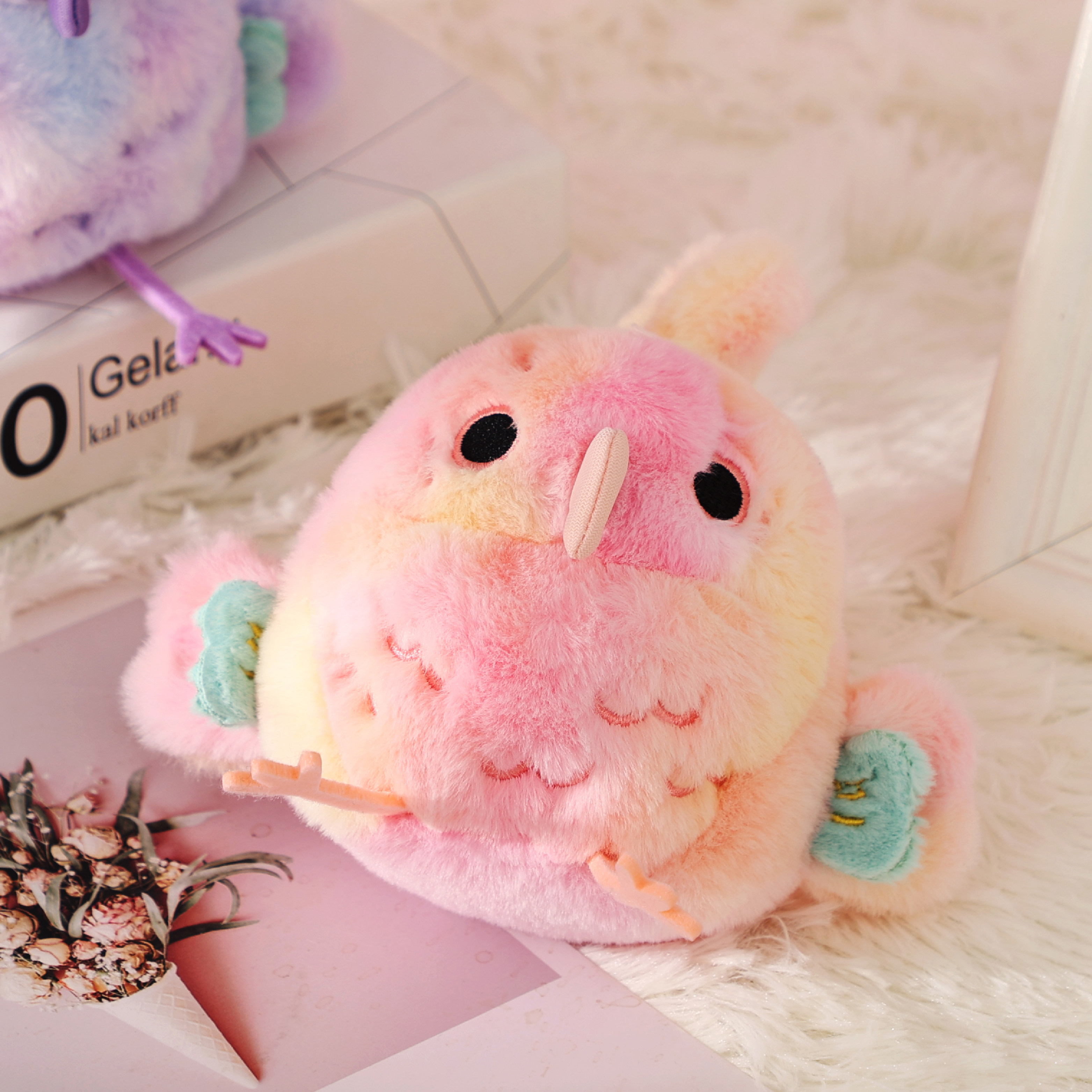 三星堆博物馆文创青铜啾毛绒扎染啾小鸟玩偶挂件丑萌可爱生日礼物