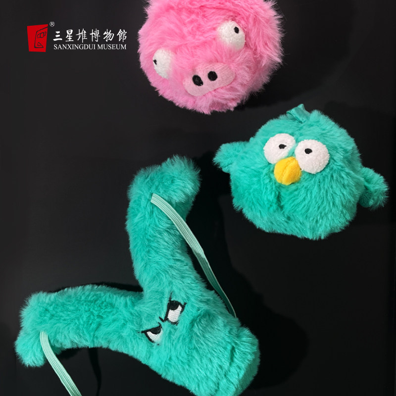 三星堆博物馆文创毛绒弹弓冰箱贴可爱丑萌青铜啾鸟陶猪文创纪念品,淘宝优惠券,粉丝福利购,淘宝优惠卷