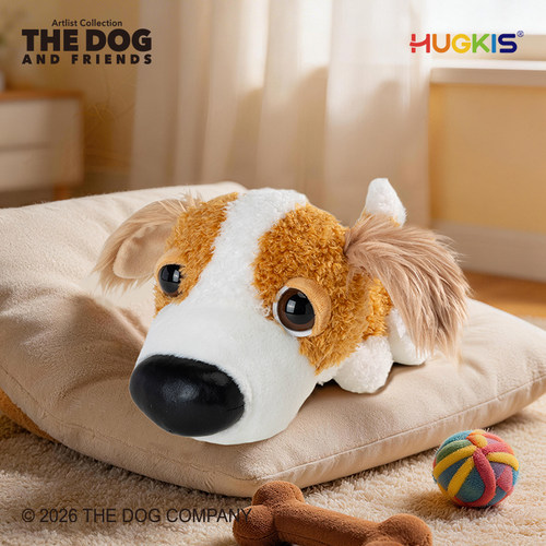 HUGKIS x THE DOG正版大头狗趴姿毛绒公仔可爱狗狗玩偶送生日礼物 - 图3